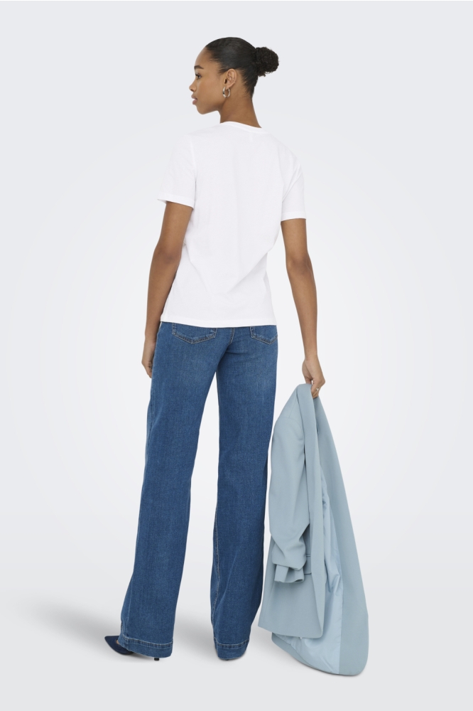 ONLEMMA LIFE REG S/S LADY TOP JRS 15329752 BRIGHT WHITE/CHERIE PANTS